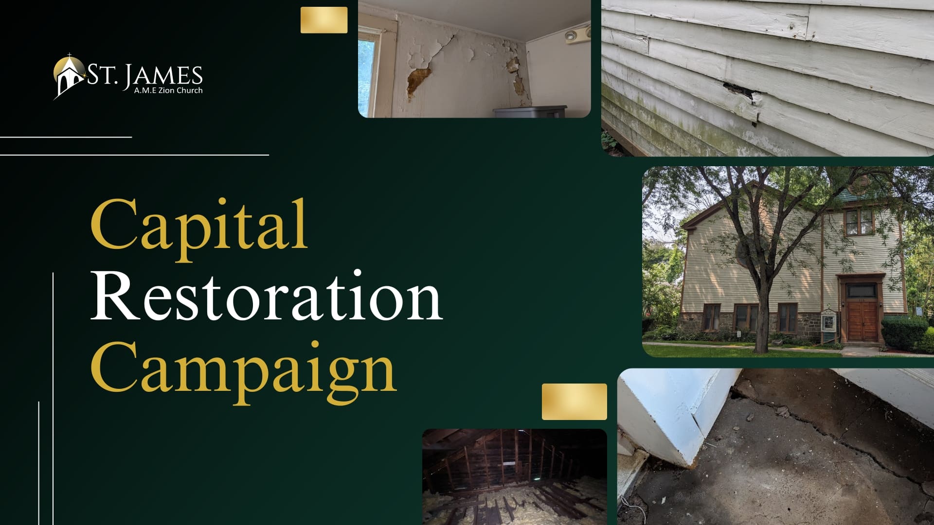St. James Ithaca Capital Restoration Campaign Banner
